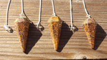 Load image into Gallery viewer, CALLIGRAPHY STONE (Miriam Stone)   Natural Stone Gemstone Faceted Pendulum
