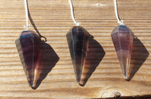 Load image into Gallery viewer, FLUORITE  Natural Stone Gemstone Faceted Pendulum