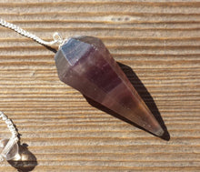 Load image into Gallery viewer, FLUORITE  Natural Stone Gemstone Faceted Pendulum