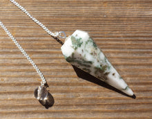 Load image into Gallery viewer, TREE AGATE Natural Stone Gemstone Faceted Pendulum