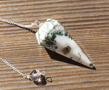 Load image into Gallery viewer, TREE AGATE Natural Stone Gemstone Faceted Pendulum