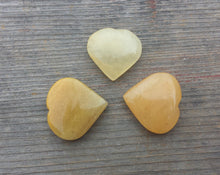 Load image into Gallery viewer, NATURAL YELLOW JADE Gemstone Puffy Heart 30-35mm