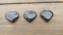 Load image into Gallery viewer, NATURAL OBSIDIAN Gemstone Puffy Heart 30-35mm