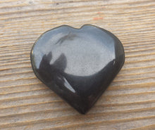 Load image into Gallery viewer, NATURAL OBSIDIAN Gemstone Puffy Heart 30-35mm