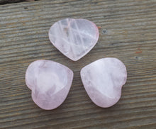 Load image into Gallery viewer, NATURAL ROSE QUARTZ Gemstone Puffy Heart 30-35mm