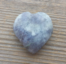 Load image into Gallery viewer, NATURAL IOLITE Gemstone Puffy Heart 30-35mm