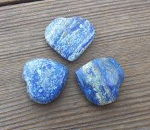 Load image into Gallery viewer, NATURAL LAPIS LAZULI Gemstone Puffy Heart 30-35mm