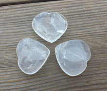 Load image into Gallery viewer, NATURAL CLEAR QUARTZ Gemstone Puffy Heart 30-35mm