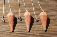 Load image into Gallery viewer, MOONSTONE Natural Stone Gemstone Faceted Pendulum