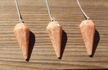 Load image into Gallery viewer, MOONSTONE Natural Stone Gemstone Faceted Pendulum