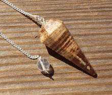 Load image into Gallery viewer, ARAGONITE Natural Stone Gemstone Faceted Pendulum