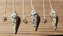 Load image into Gallery viewer, DALMATIAN JASPER Natural Stone Gemstone Faceted Pendulum