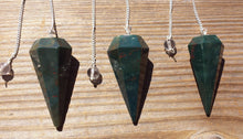Load image into Gallery viewer, BLOODSTONE Natural Stone Gemstone Faceted Pendulum
