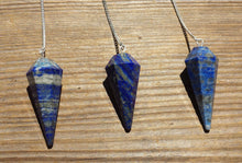 Load image into Gallery viewer, LAPIS LAZULI Natural Stone Gemstone Faceted Pendulum