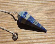 Load image into Gallery viewer, LAPIS LAZULI Natural Stone Gemstone Faceted Pendulum