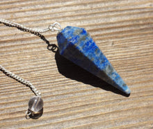 Load image into Gallery viewer, LAPIS LAZULI Natural Stone Gemstone Faceted Pendulum