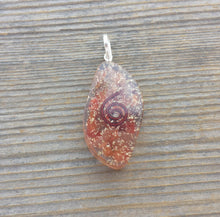 Load image into Gallery viewer, ORGONE CARNELIAN Gemstone Eye Shaped Pendant Orgone (One)