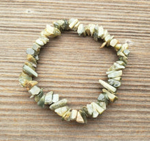 Load image into Gallery viewer, CHRYSOBERYL Natural Stone Gemstone Stretchy Chip Bracelet