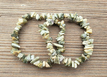 Load image into Gallery viewer, CHRYSOBERYL Natural Stone Gemstone Stretchy Chip Bracelet