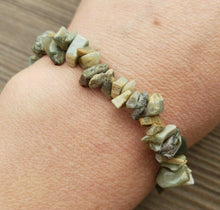 Load image into Gallery viewer, CHRYSOBERYL Natural Stone Gemstone Stretchy Chip Bracelet