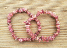 Load image into Gallery viewer, PINK TOURMALINE Natural Stone Gemstone Stretchy Chip Bracelet