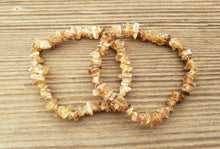 Load image into Gallery viewer, HONEY CALCITE Natural Stone Gemstone Stretchy Chip Bracelet