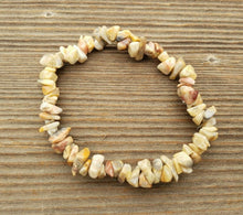 Load image into Gallery viewer, CRAZY LACE AGATE Natural Stone Gemstone Stretchy Chip Bracelet