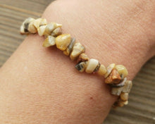 Load image into Gallery viewer, CRAZY LACE AGATE Natural Stone Gemstone Stretchy Chip Bracelet