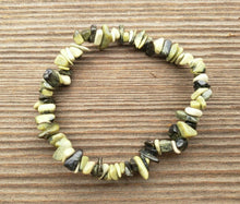 Load image into Gallery viewer, CHEETAH JADE Natural Stone Gemstone Stretchy Chip Bracelet