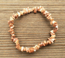 Load image into Gallery viewer, RED MALACHITE Natural Stone Gemstone Stretchy Chip Bracelet