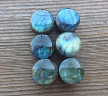 Load image into Gallery viewer, RARE! Pair of Real LABRADORITE Plugs Gauges Body Jewelry Double Flared - Pick Size