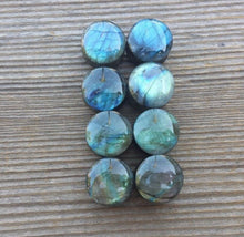 Load image into Gallery viewer, RARE! Pair of Real LABRADORITE Plugs Gauges Body Jewelry Double Flared - Pick Size